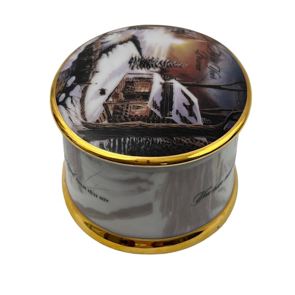 Joy in Your Presence Christmas Glow by Ron Iverson Candle Trinket Box w Lid - Picture 7 of 9